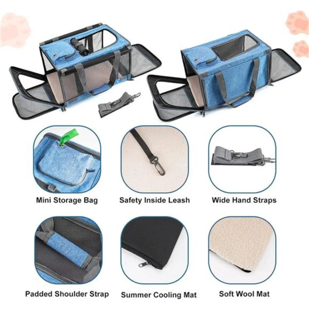Pet Carrier for Large and Medium Cats, Soft-Sided Pet Carrier for Big Medium